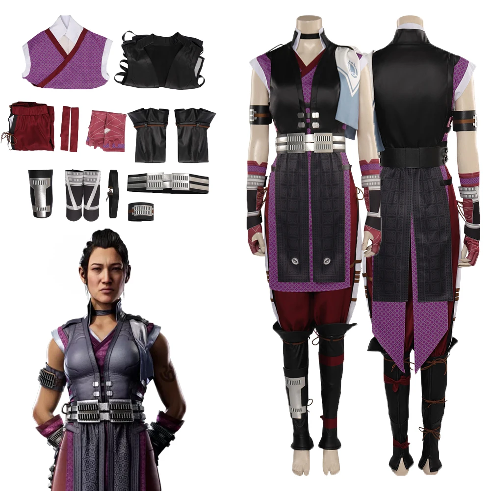 

Game Mortal Cos Kombat Li Mei Cosplay Costume Outfit Fantasy Top Pants Accessory For Adult Girl Roleplay Halloween Carnival Suit