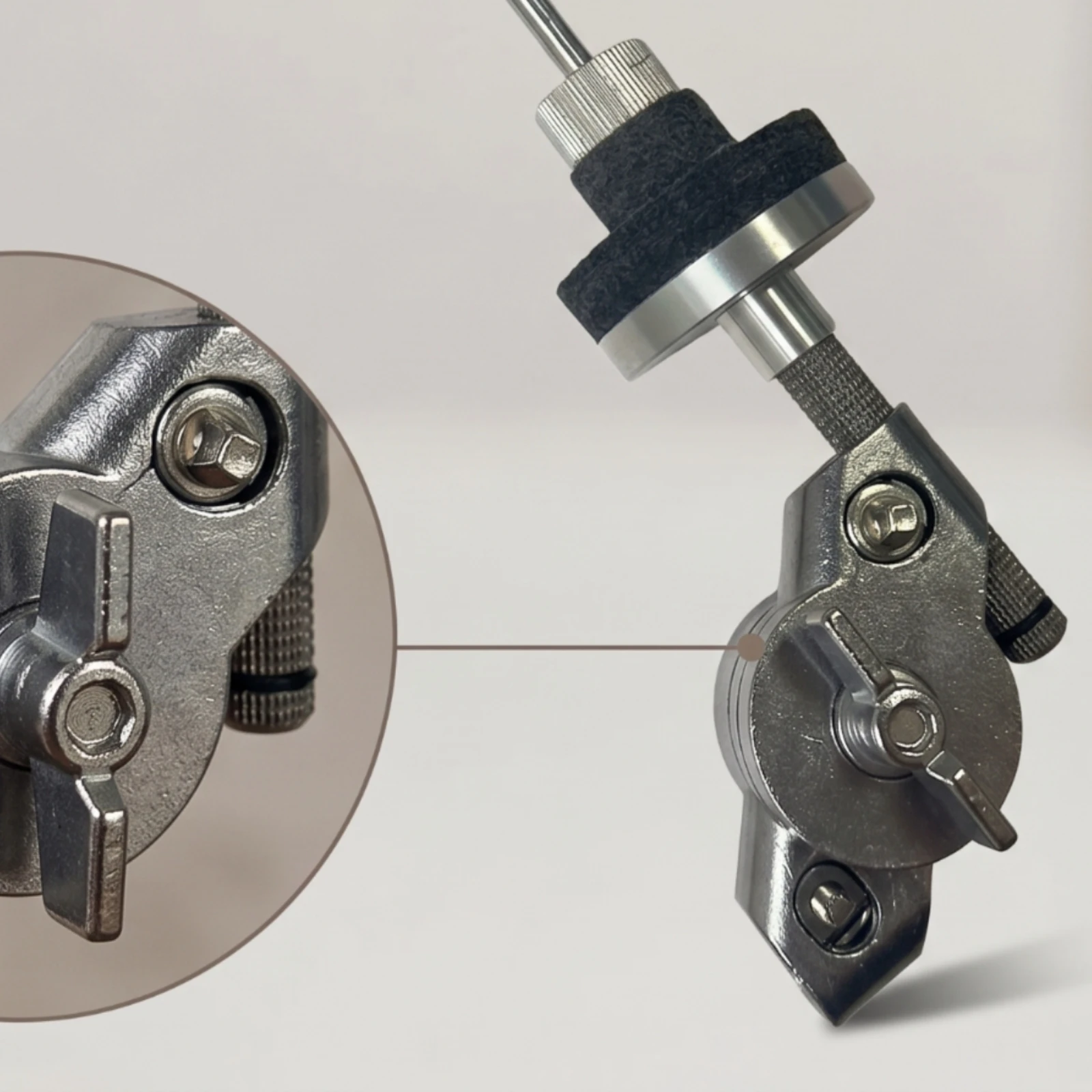 Cymbal Stacker with Clamp Metal Cymbal Stacker Attachment Drum Hardware Chrome-Silver Shock-Absorbing for Drummers, Studios