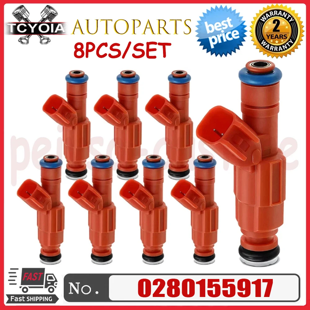 

8X Upgrade 0280155917 XL2E-C5A Fuel Injector For FORD E-350 / E-450 / E-550 / EXCURSION / F-250 / F-350 / F-450 / F-550 6.8L V10