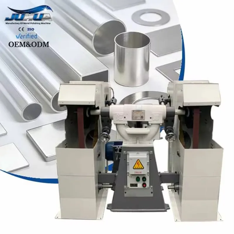 Manual Vertical Polishing and Buffing Machine with Dust Collector, Multi-function Surface Finisher for Metal Wood Aluminum