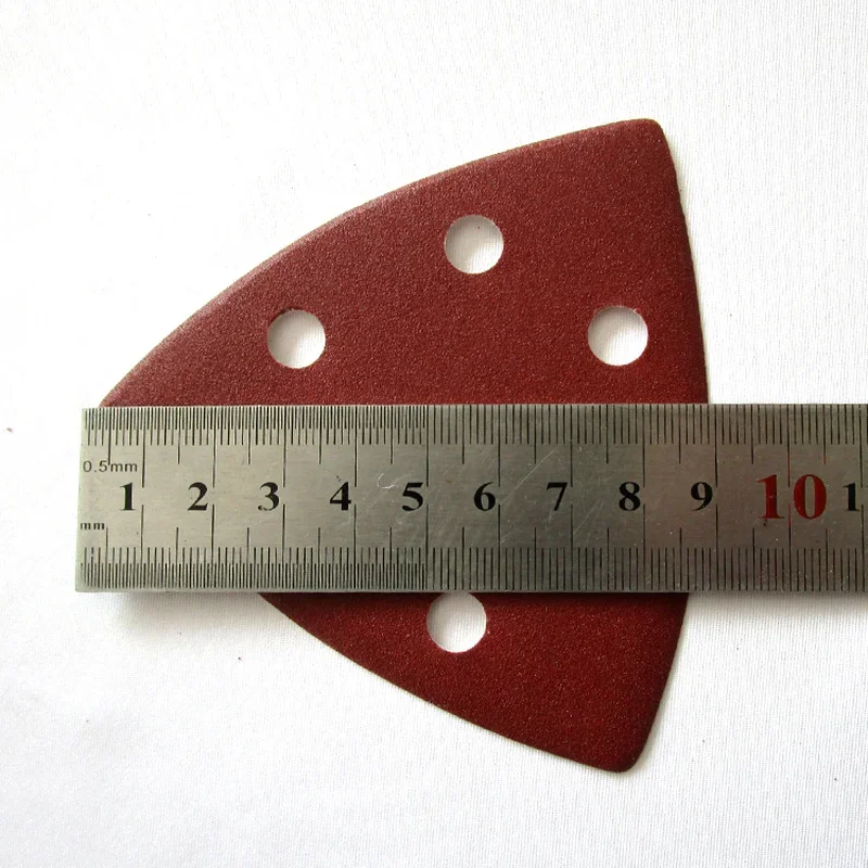 Sanding Sheets 6 Hole Triangle Sandpaper Aluminum Oxide Hook & Loop Abrasive Sanding Disc For Wood Sanding 40-240 Grit