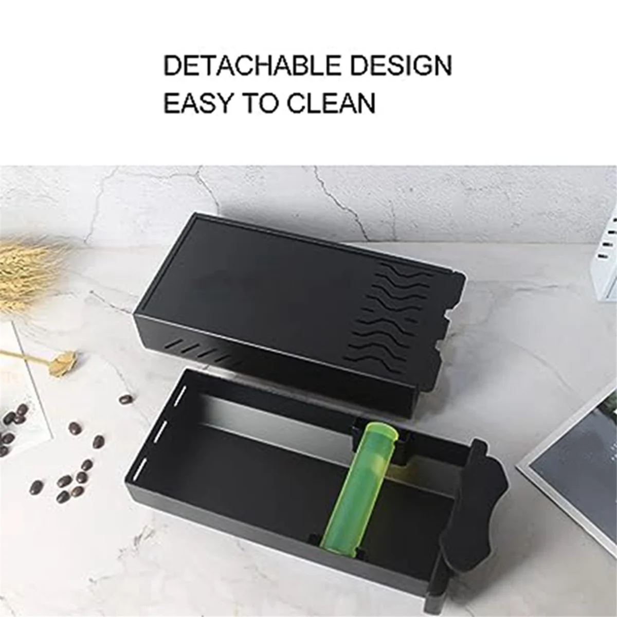 Ящик для шлака, коробка для суг, коробка для кофемашины, коробка для мусора для порошка, утолщенная коробка для суг для барной стойки (белый)