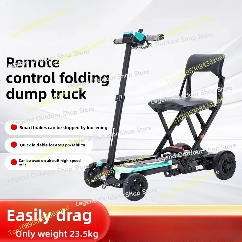 Shuleshi Elderly Scooter Light Portable Folding Trolley Case Low Speed Elderly Travel Four-wheel Electric Vehicle Solax