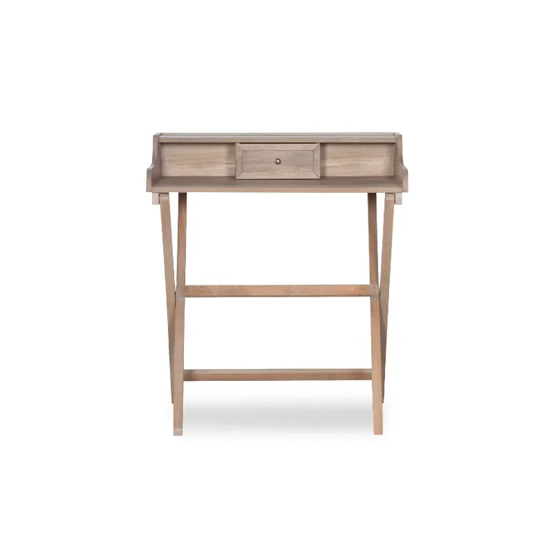 Linon Chitwood Single Drawer Folding Writing Desk, 30" W X 18" D, Rustic Brown Finish Office Furniture Computer Desk Desk Table