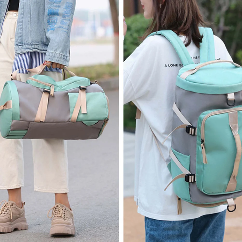 حقيبة نايلون من القماش الخشن ذات سعة كبيرة للسفر في صالة الألعاب الرياضية في عطلة نهاية الأسبوع، منظم متعدد الوظائف لرحلة التسوق على الشاطئ #2