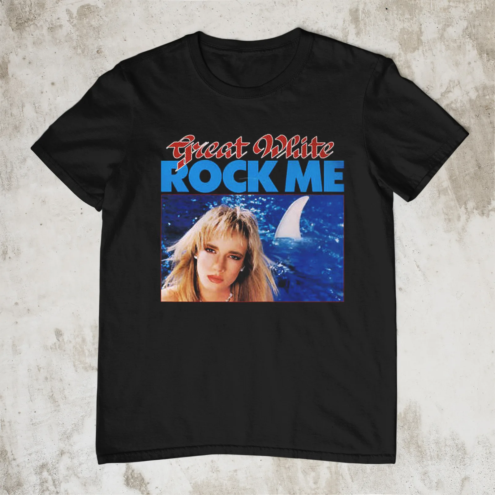 

Great White Band Rock Me Short Sleeve Cotton All Size Shirt 4T260
