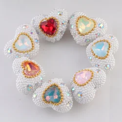 ST63 Bubble Millet Beads Love Western Regions Polymer Clay Drill Ball Straight Beads DIY Mobile Phone Key Chain Necklace