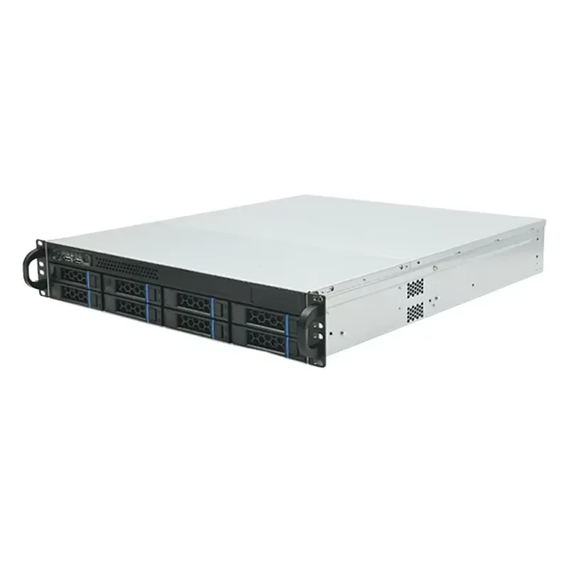 BOLRZO Super Rack 2U 8 Bracket Storage Server Chassis L520mm Support ATX Power Supply MATX Board NAS Server Chassis