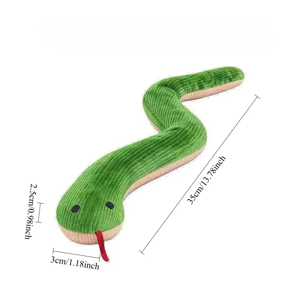 Simulated Snake Cat Kicker Toy Soft Linen Crinkle Squeaky Persimmon Teaser Toy for Indoor Cats Small Dogs Pet Supplies