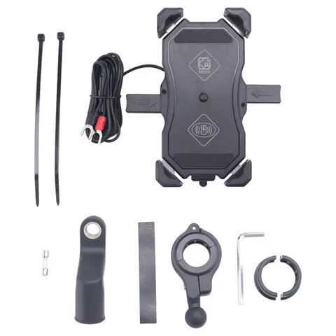 Kewig Motorcykel Trådlös Laddare Telefonhållare Snabbladdning Mobiltelefonfäste För iPhone Huawei Telefoner Motorcykel ATV Mobil 6 best sales kewig - №6