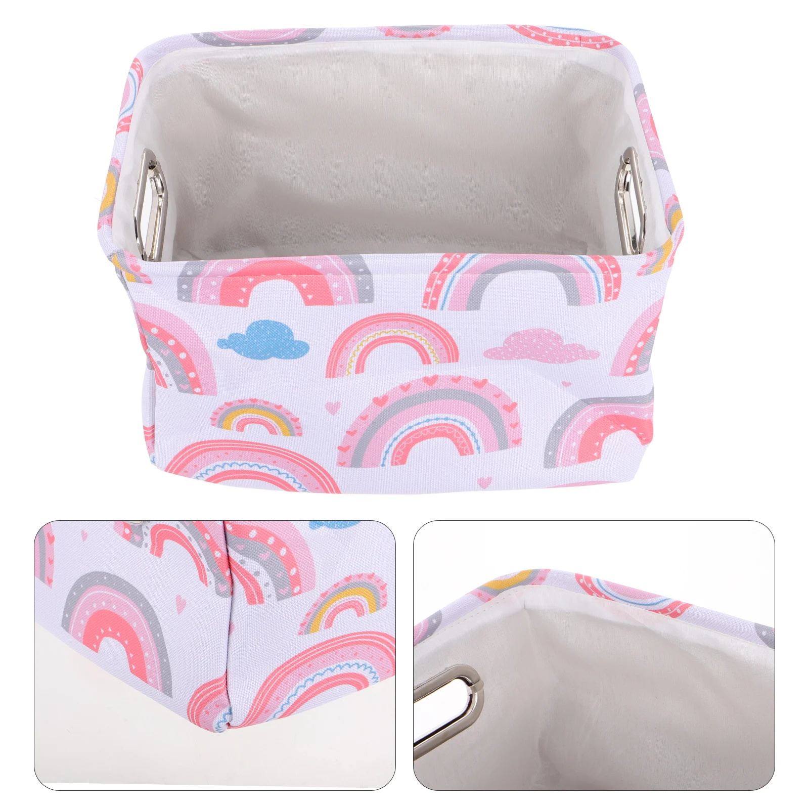 

Fabric Box Cute Organizer Bin Bohemian Polyester Eva Portable Clothes For Room Cloth Laundry Handles