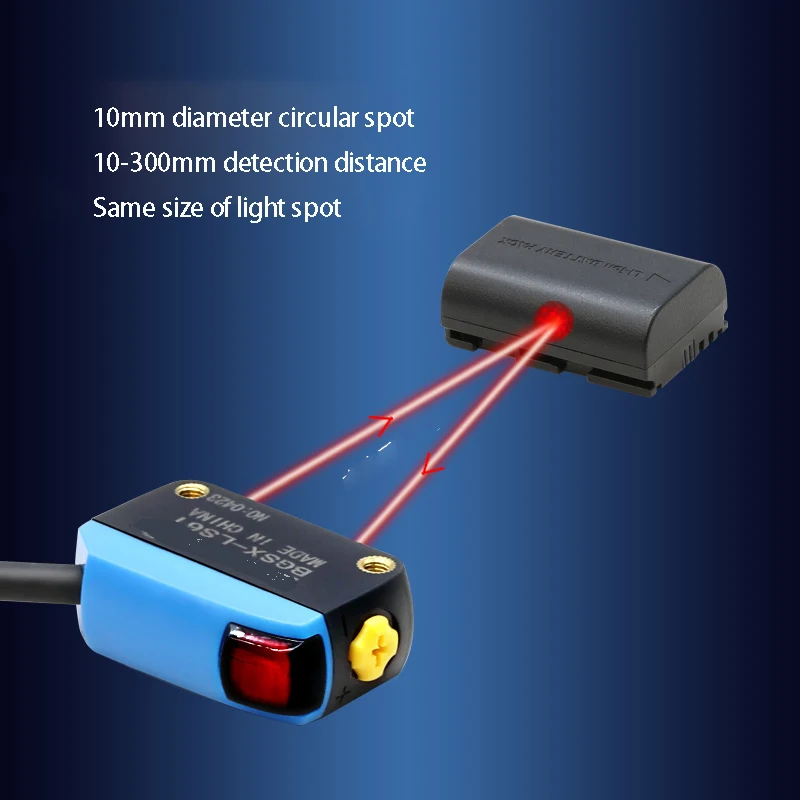 

laser photoelectric switch sensor reflective waterproof background suppression is not affected by miscellaneous colors BGSX-LS61