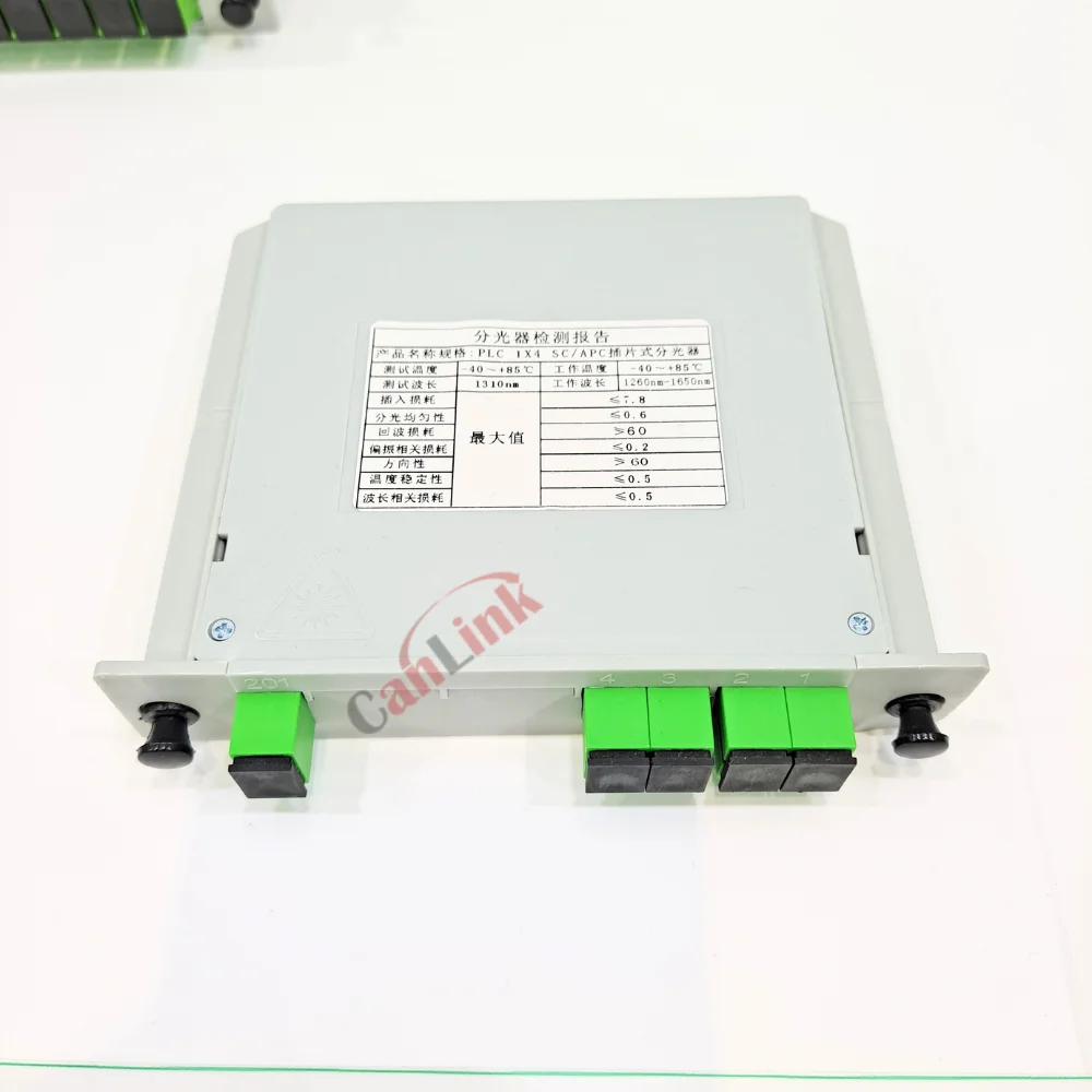 Optical Fiber Splitter 1-2 SC APC Cassette Box Plug-in Type Optical Splitter SC UPC 1*2