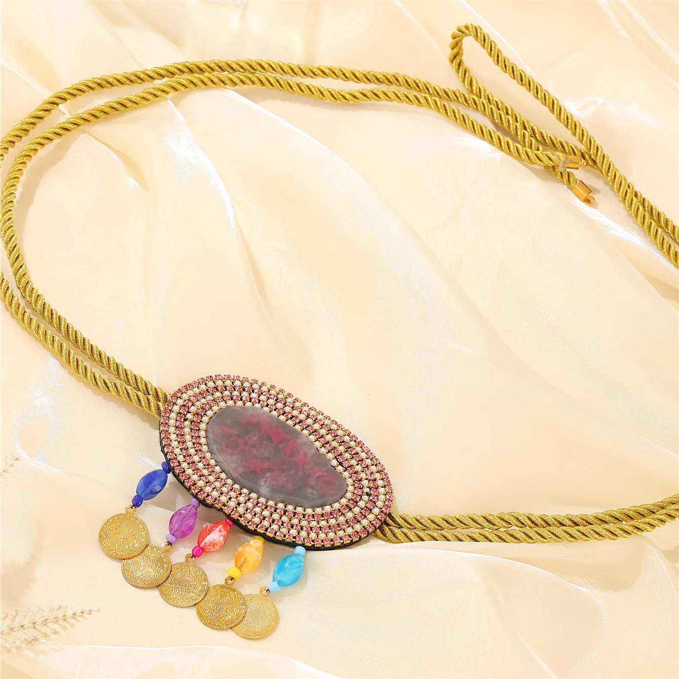 

Free Shipping - Women's Jewelry Belt, Ethnic-style Belt, Saudi Arabian Robe Waist Chain Accessory, Minimalist and Exquisite Ethn