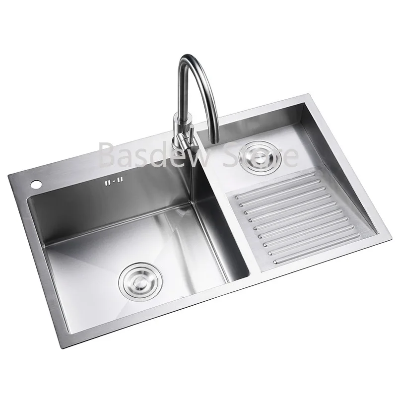 

304 stainless steel handmade laundry sink with washboard integrated balcony laundry basin