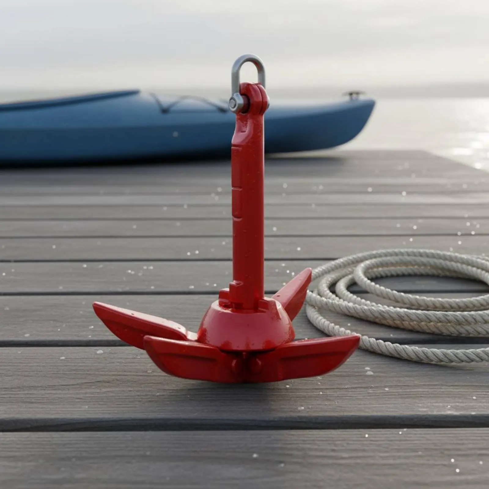 

Folding Grapnel Anchor Lightweight Space-Saving Grapnel Anchor Kit Aquatic Hardware Easy to Use Watersport Accessory