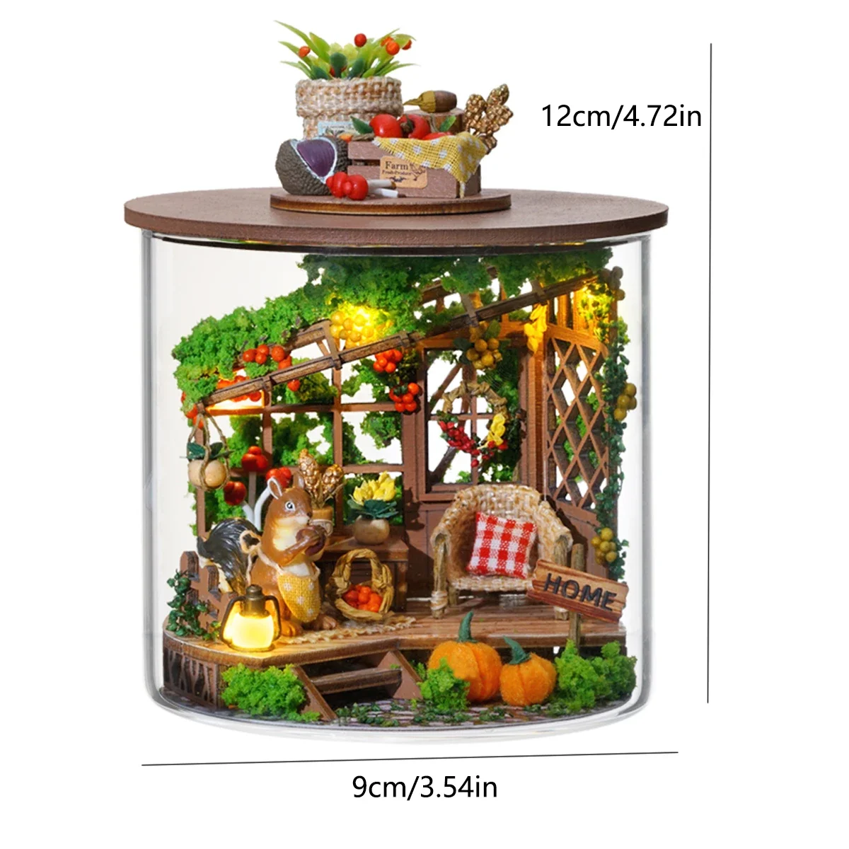 Dream Bottle Model Kit Mini Handmade 3D Puzzle Assembly  DIY Doll House Toy Home Creative Room Bedroom Decoration with Furn