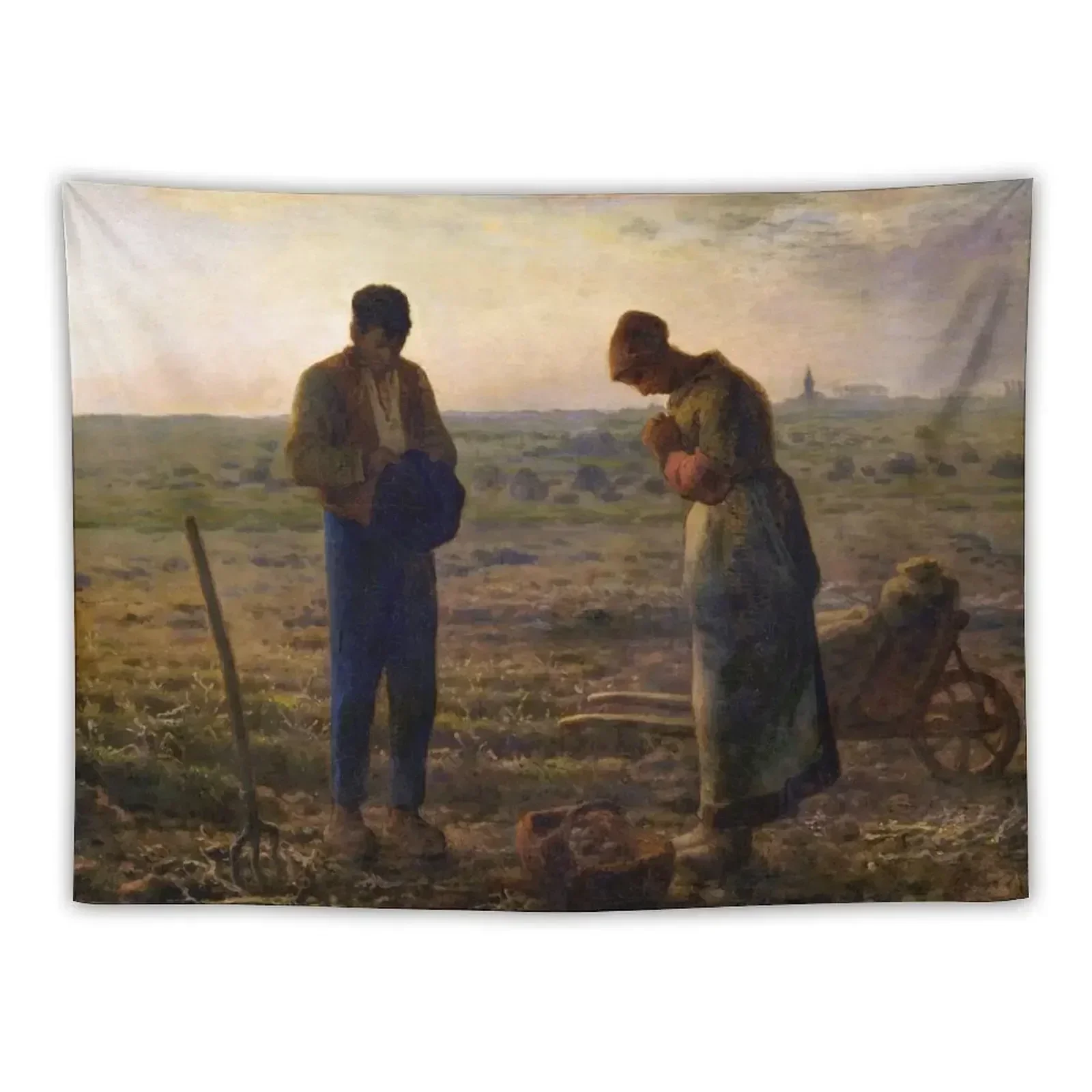 

Jean-Franois Millet - The Angelus Tapestry Wall Coverings Decoration For Home Tapestry