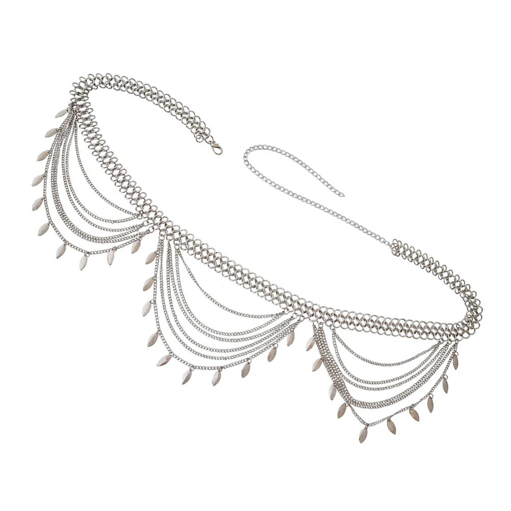 

Metal Leaf Waist Chain Alloy Jewelry Night Women Belt Belly Belts Party Bikini