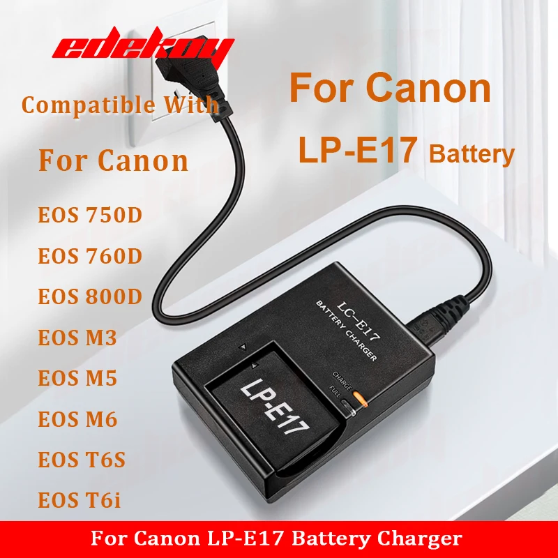 LC-E17 Battery Charger LP-E17 Compatible with for Canon EOS Rebel