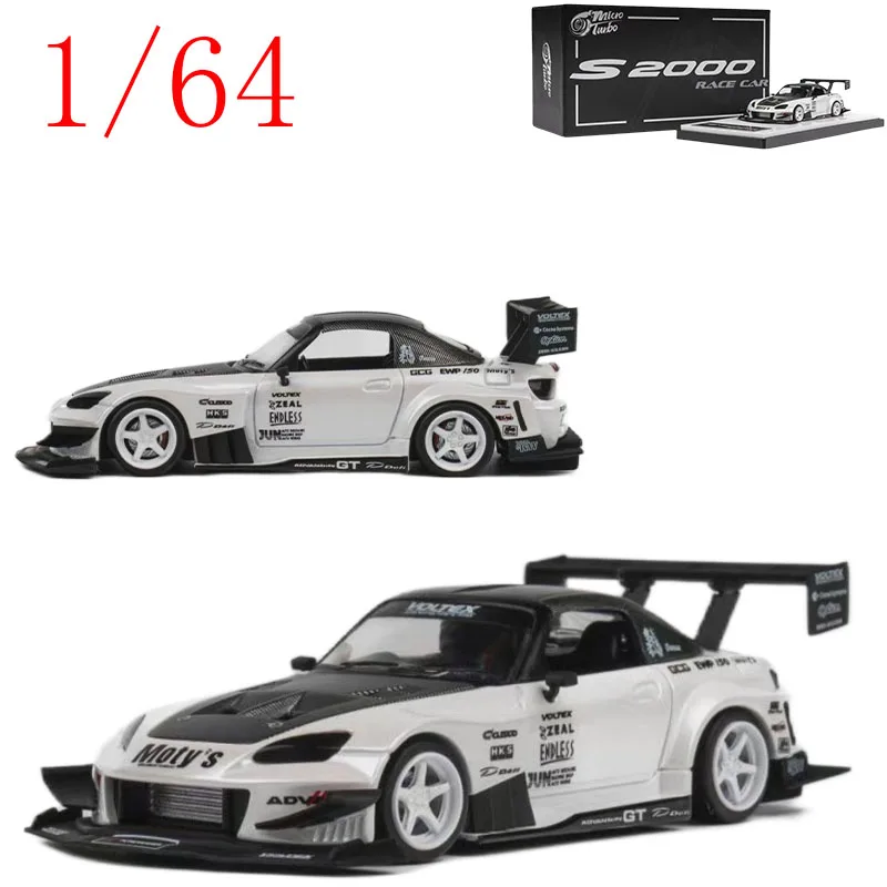 

Micro Turbo Diecast 1/64 Scale Honda S2000 with Opening Hood & Detailed Engine Bay Alloy Car Model Toys for Boys Gift