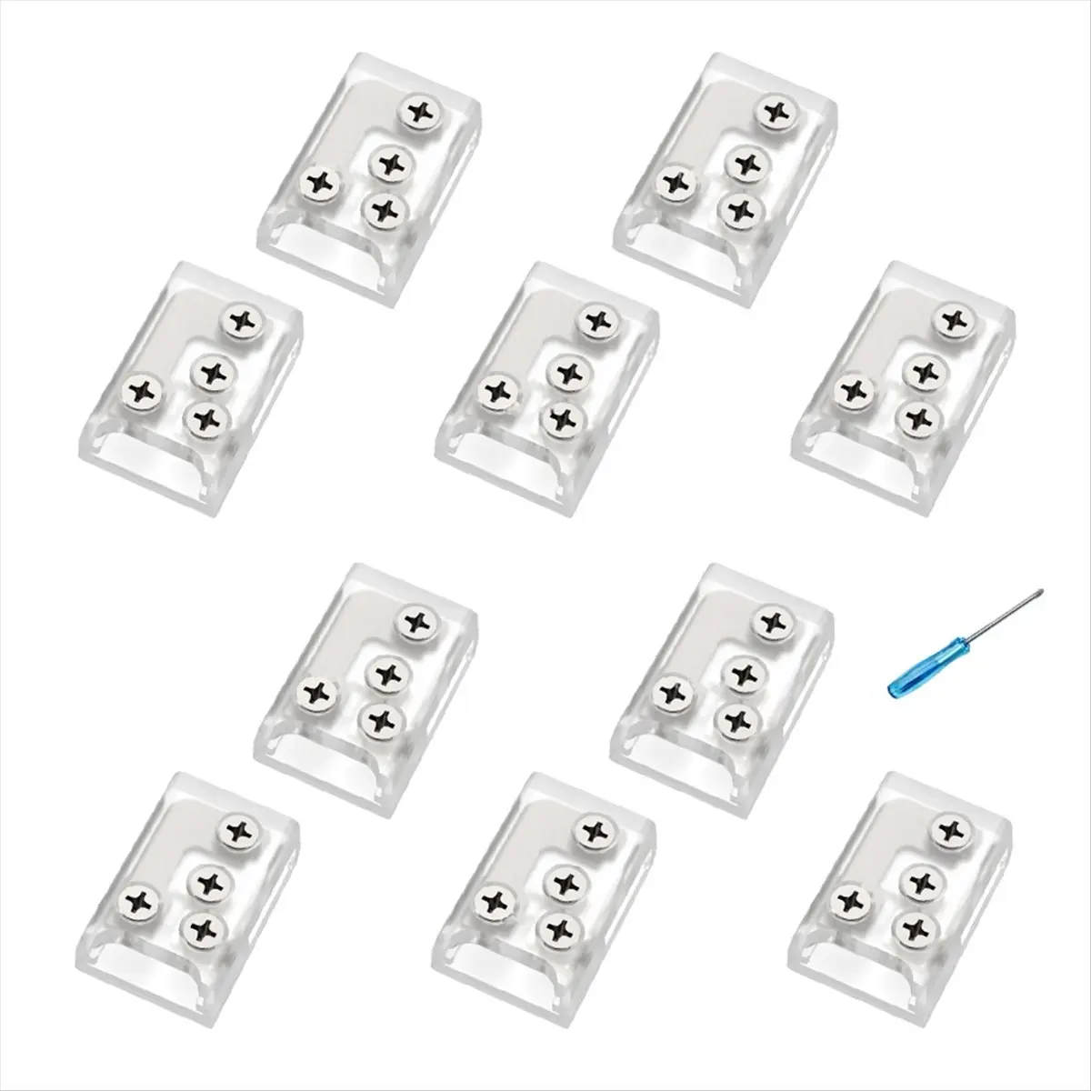 DT35！ 10pc LED Corner Connector with Screw Fixing 24V/5A 2P 8mm L T Connector for LED Strip Single Color COB IP20