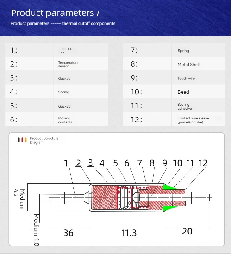 【50-5PCS】TF Thermal protection RY-60 65 70 72 73 75 77 85 95 110 115 121-300C degrees 10A 250V rice cooker temperature fuse fuse