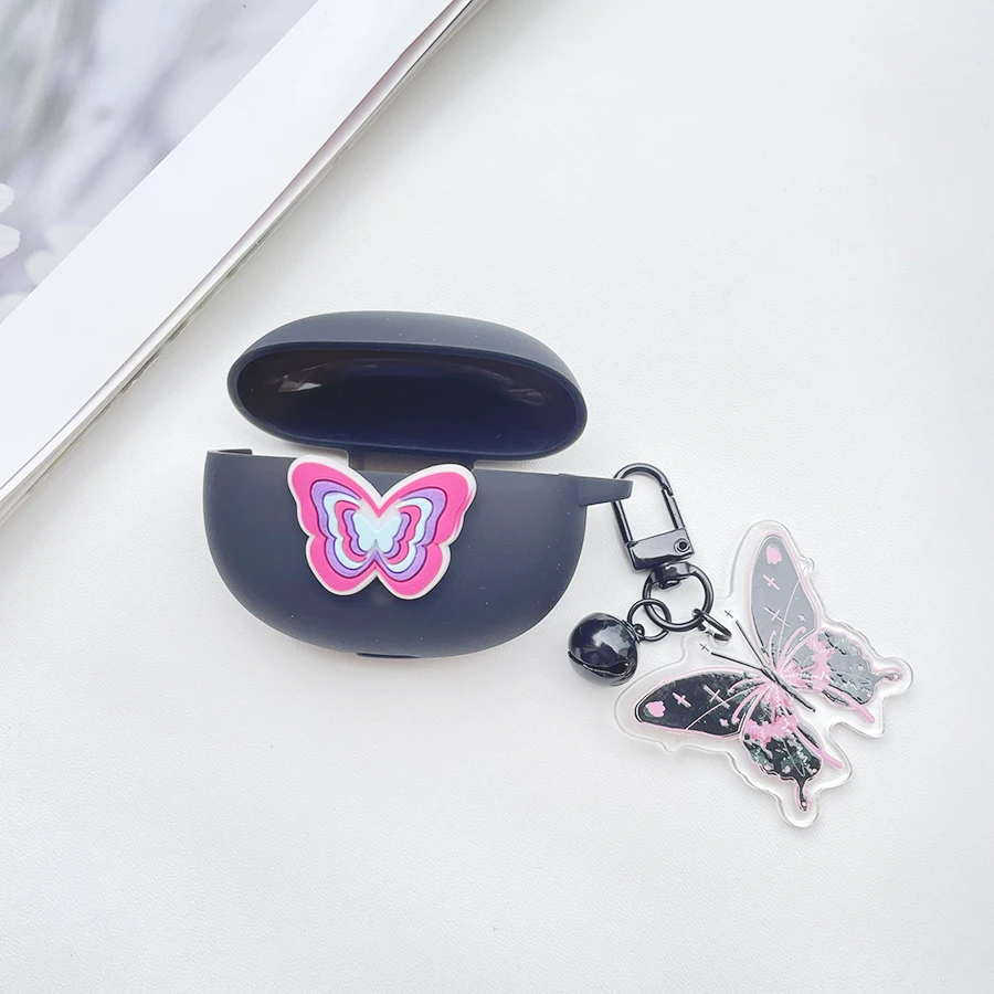 Honor Choice Earbuds X5 lite حافظة سماعة أذن من السيليكون مع سلسلة مفاتيح Fundas Honor Earbuds X5S Pro /X5E /x6