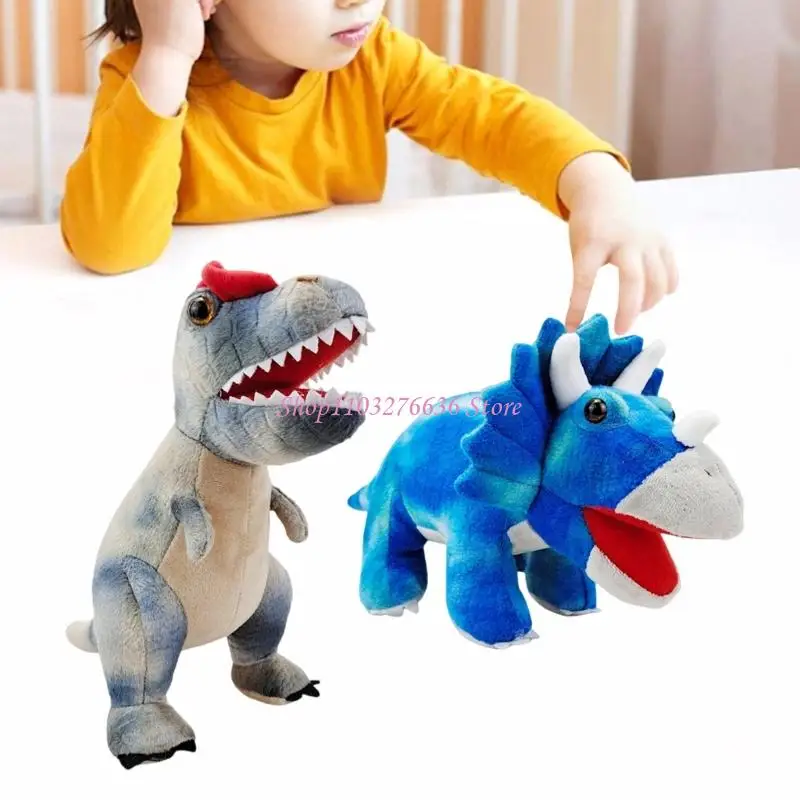 R6FD Dinosaurus Knuffels Marionet Voor Jongen Meisje Creatieve Verbeelding Rollenspel Knuffel voor Kleuters Verzamelen