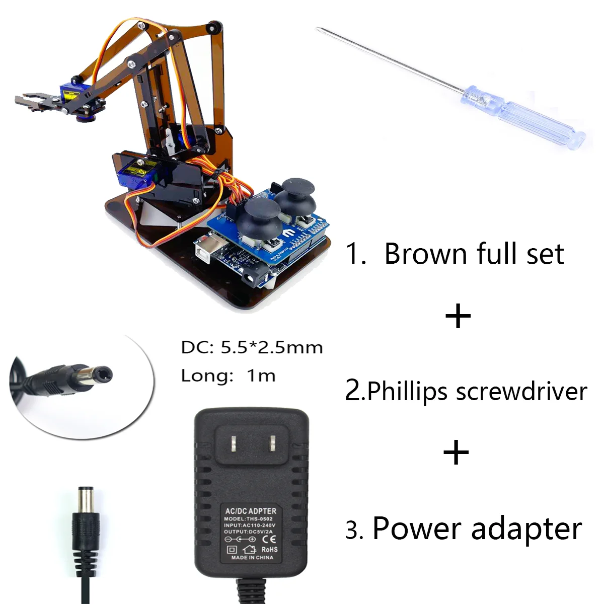 Placa de brazo robótico 4 DOF, Robot manipulador, garra SG90 MG90S, tablero UNO, juguetes programables, Kits de bricolaje, regalos de timón de