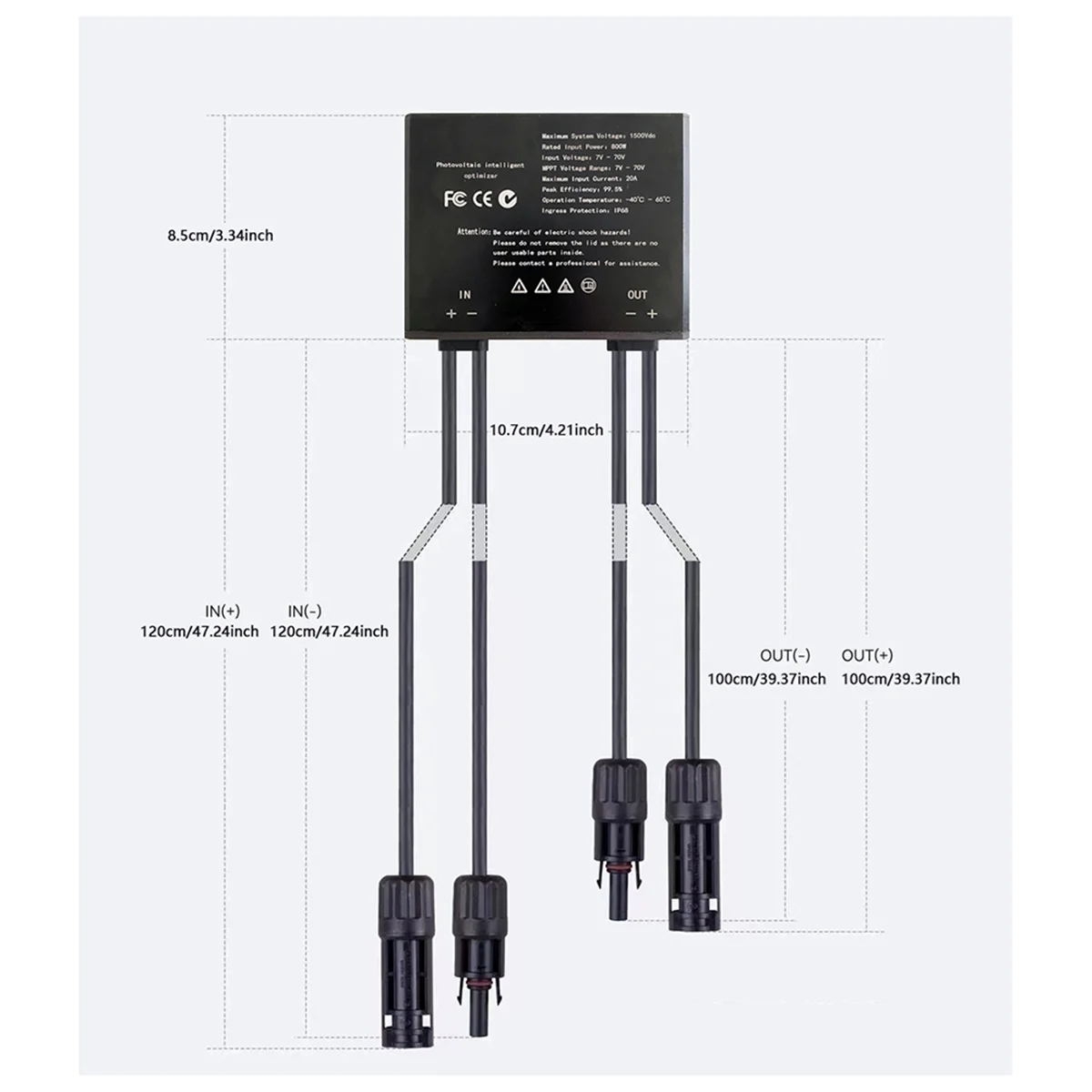 Dynamic 800W MPPT Power Optimizer Solar PV Optimization Efficiency Boosting Module to Solve the Power Drop Caused By Occlusion