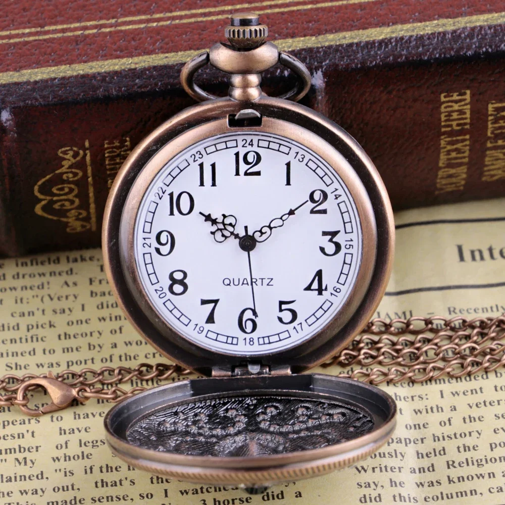 Women Arab Numerals Clock Quartz Pocket Watch High Quality Retro Pocket Watch Necklace Pendant Women Gift reloj de bolsillo