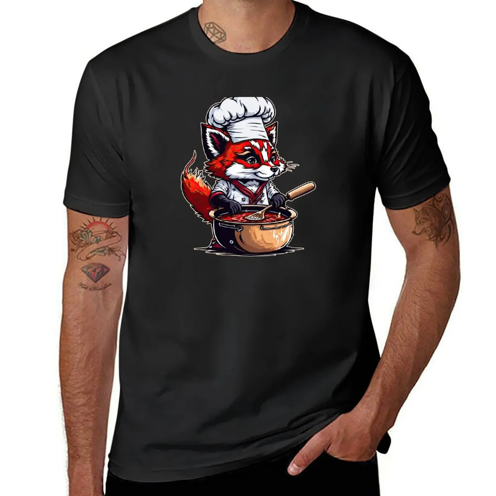 

Foxy Chef T-Shirt blue lock shirts graphic tees summer shirt mens clothes