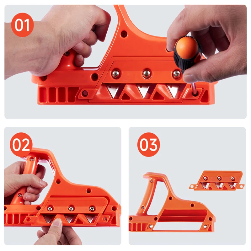 45/60 องศา Plasterboard Quick เครื่องตัด Chamfering Planer Hand Plane Cork Board Drywall Edge Chamfer ช่างไม้ Trimmer เครื่องมือ