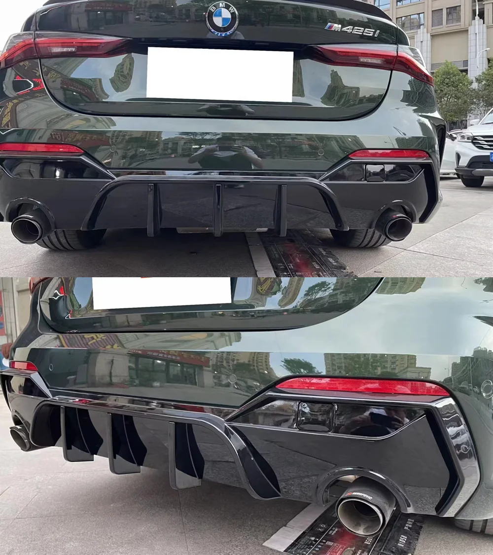 Rear Bumper Back Diffuser LED Rear Lip Tail Lip Spoiler For BMW 4 Series 2020+ G22 G23 420i 430i 435i M440i 2 Door M Performance