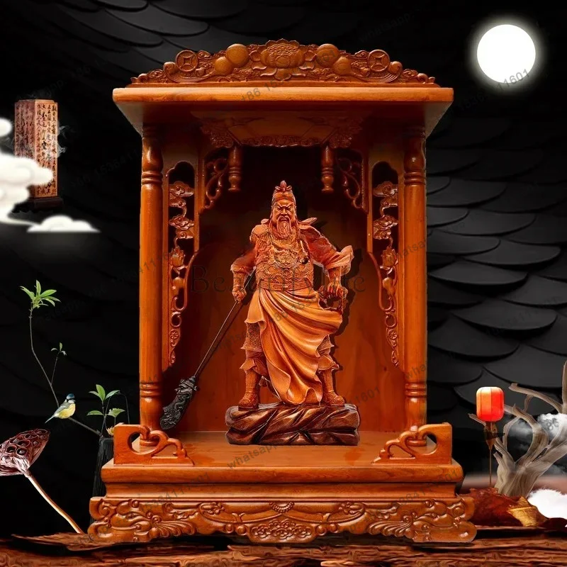 jj4  Small Buddhist niche offering table Buddha statue offering table Household wall-mounted God of Wealth cabinet hanging