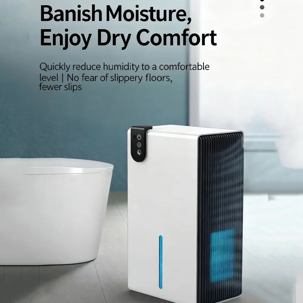 2800ML Large Capacity Dehumidifier with Defrost 2In1 Air Purifier Professional Moisture Absorbers Air Dryer for Home Office Room