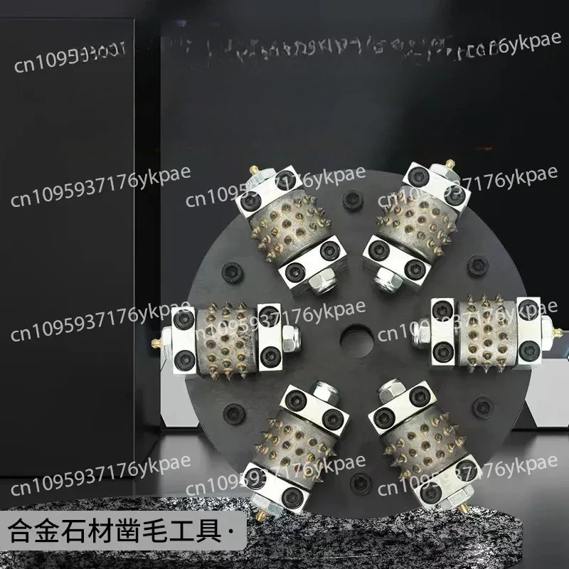 Stone Lychee Surface Roller Grinding Disc Hand Mill Chisel Six Grinding Head 45 Teeth 12 Inch Diamond