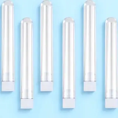 25Pcs Plastic Sample Test Tubes Transparent 5Ml Capacity 12x75mm Gift Tubes Caps Storage for Handmade Collections