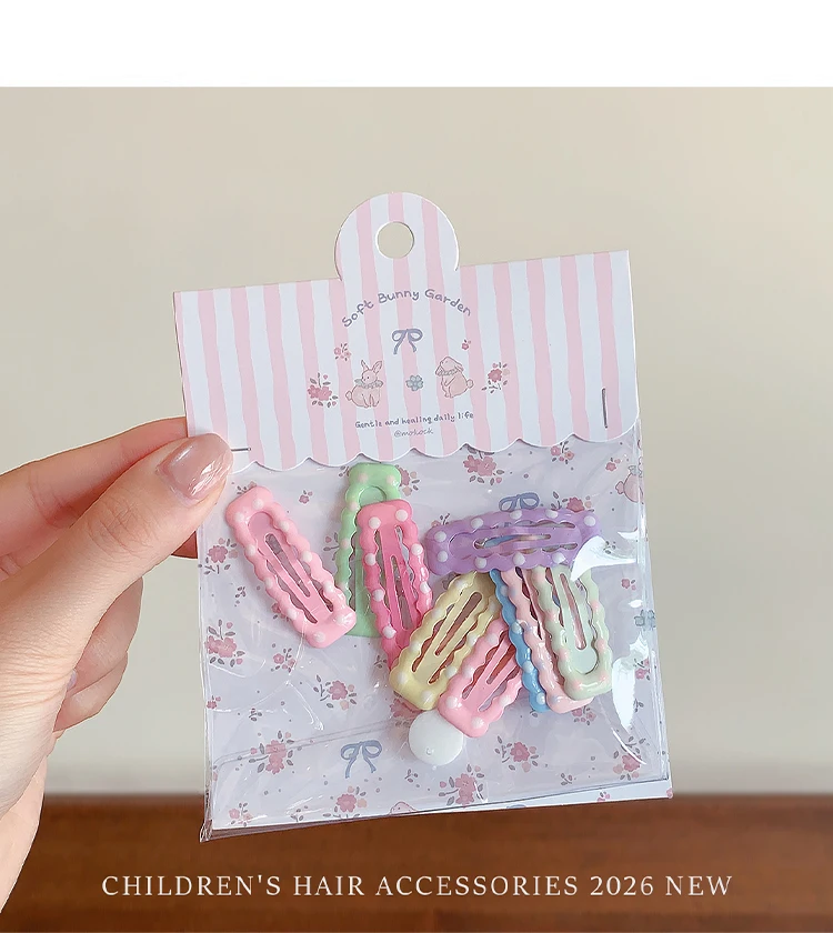 10 Stück/Set Niedliche Stern-Herz-Wolken Haarspangen für Kleinkind-Mädchen Pastellfarben Ohne Haarschäden Kinder-Haarklammern Accessoires – Detail 4