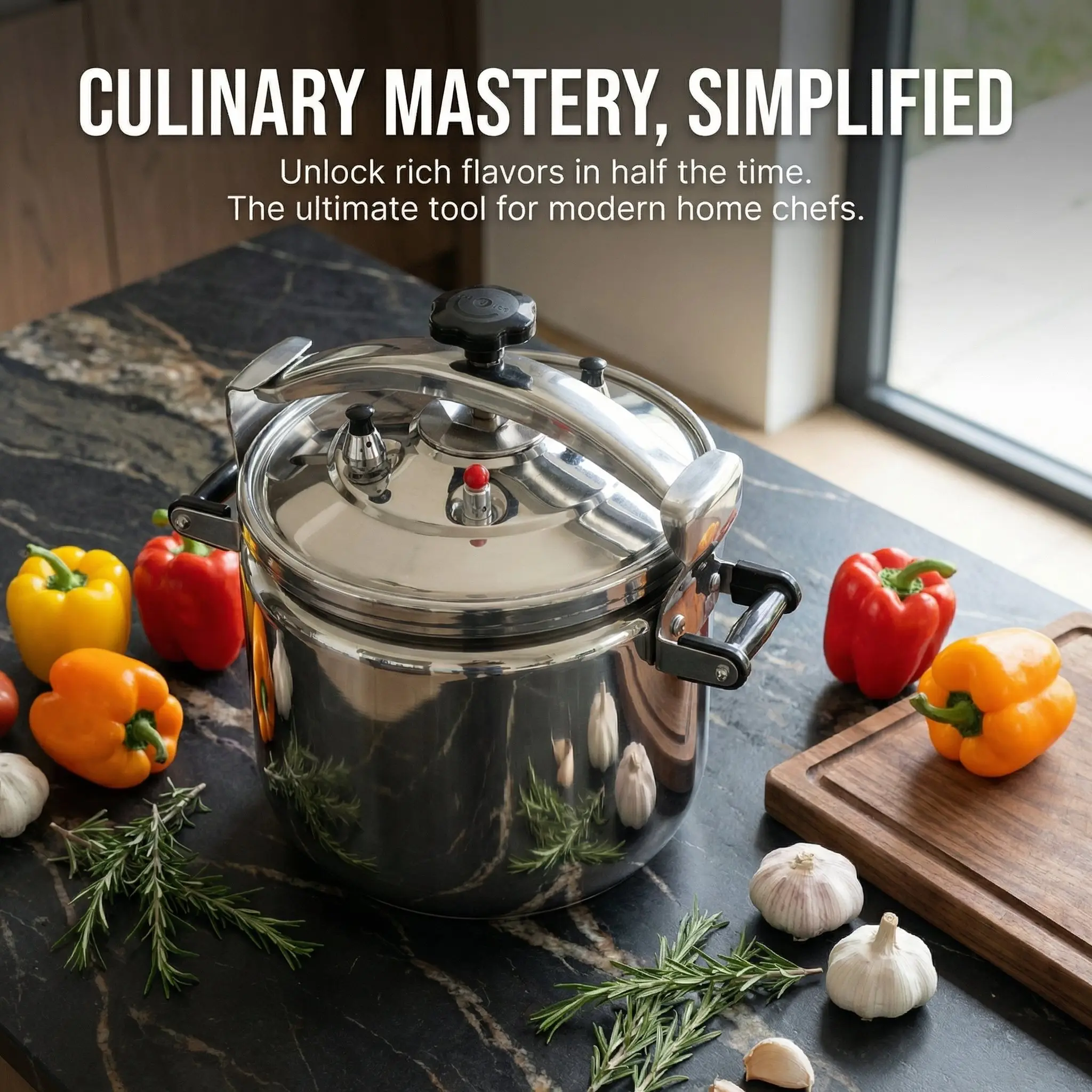 

Rapid Robust Stainless Steel Pressure Cooker 80L Large Capacity, Triple Safety, for Gas Stove, Big Batch Cooking, Home & Caterin