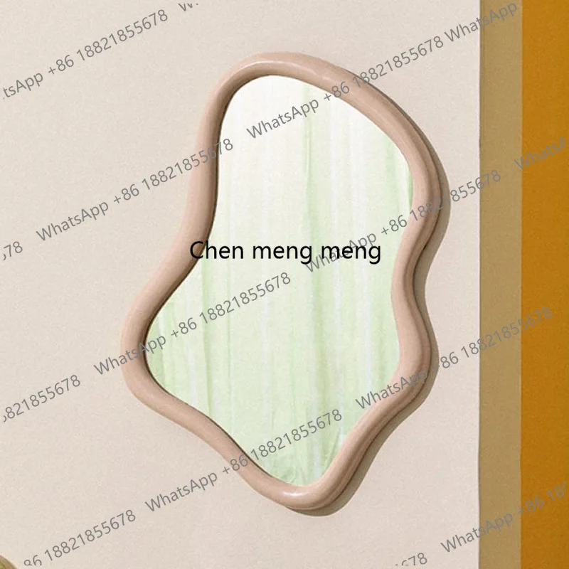 

French style, wall-mounted makeup mirror, household living room entrance fireplace decoration, bedroom washing mirror