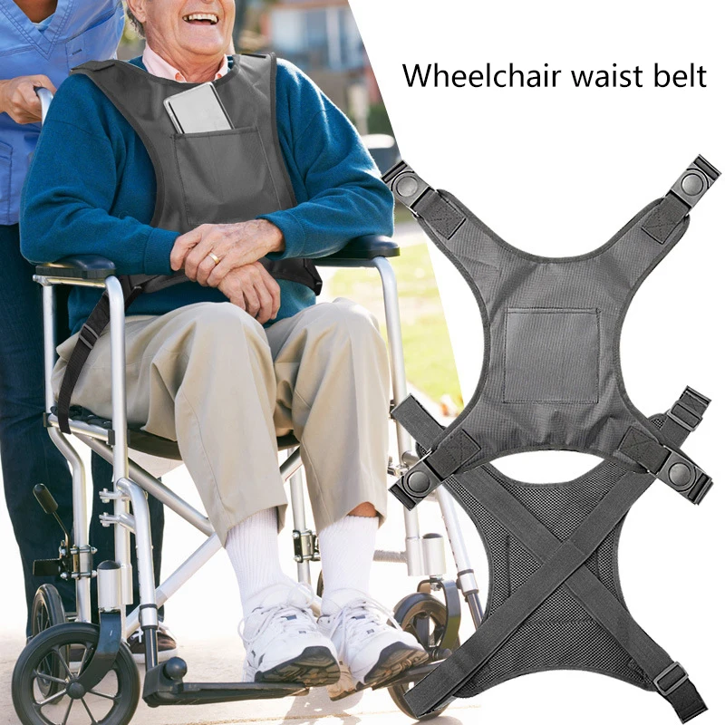{CC44} 1 Pc Vest-Style Backrest Wheelchair Girdle Patient Wheelchair Anti-Fall Restraint Support Fixed Protective Strap