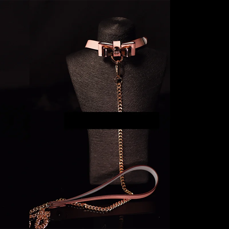 

Sensory Party Clothing - "Love" Bowknot Collar Bell Leather Puppy Rope Small Design Necklace
