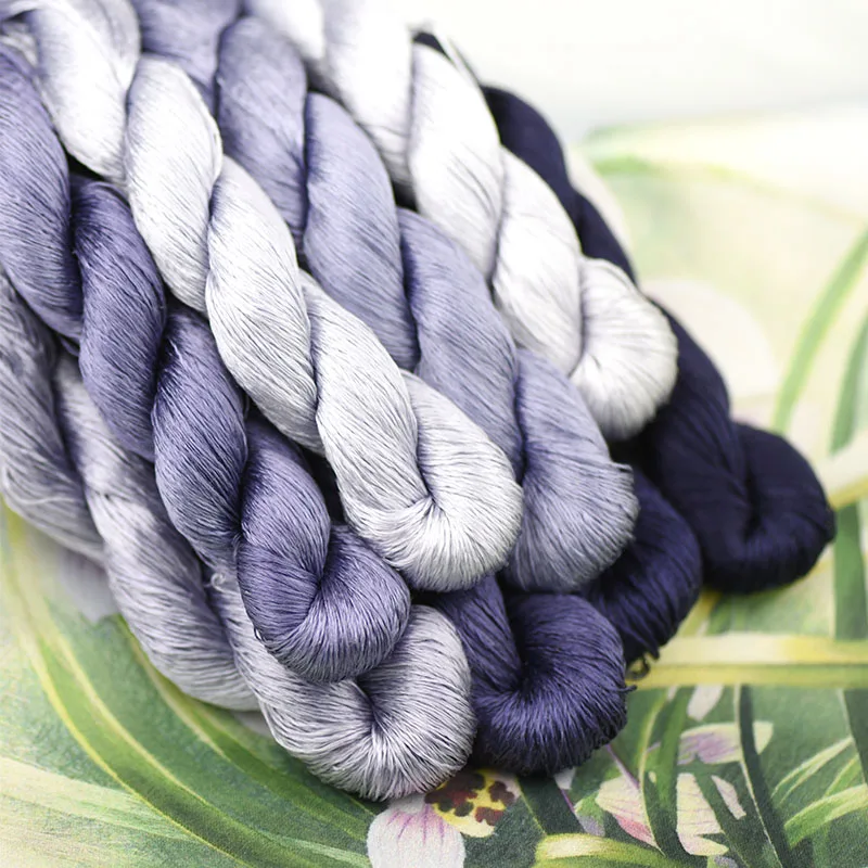 Jedwab nici do haftowania splątane aksamitne kwiaty ręcznie haftowane jedwabne nici do haftowania jedwab nici jedwabne żółte