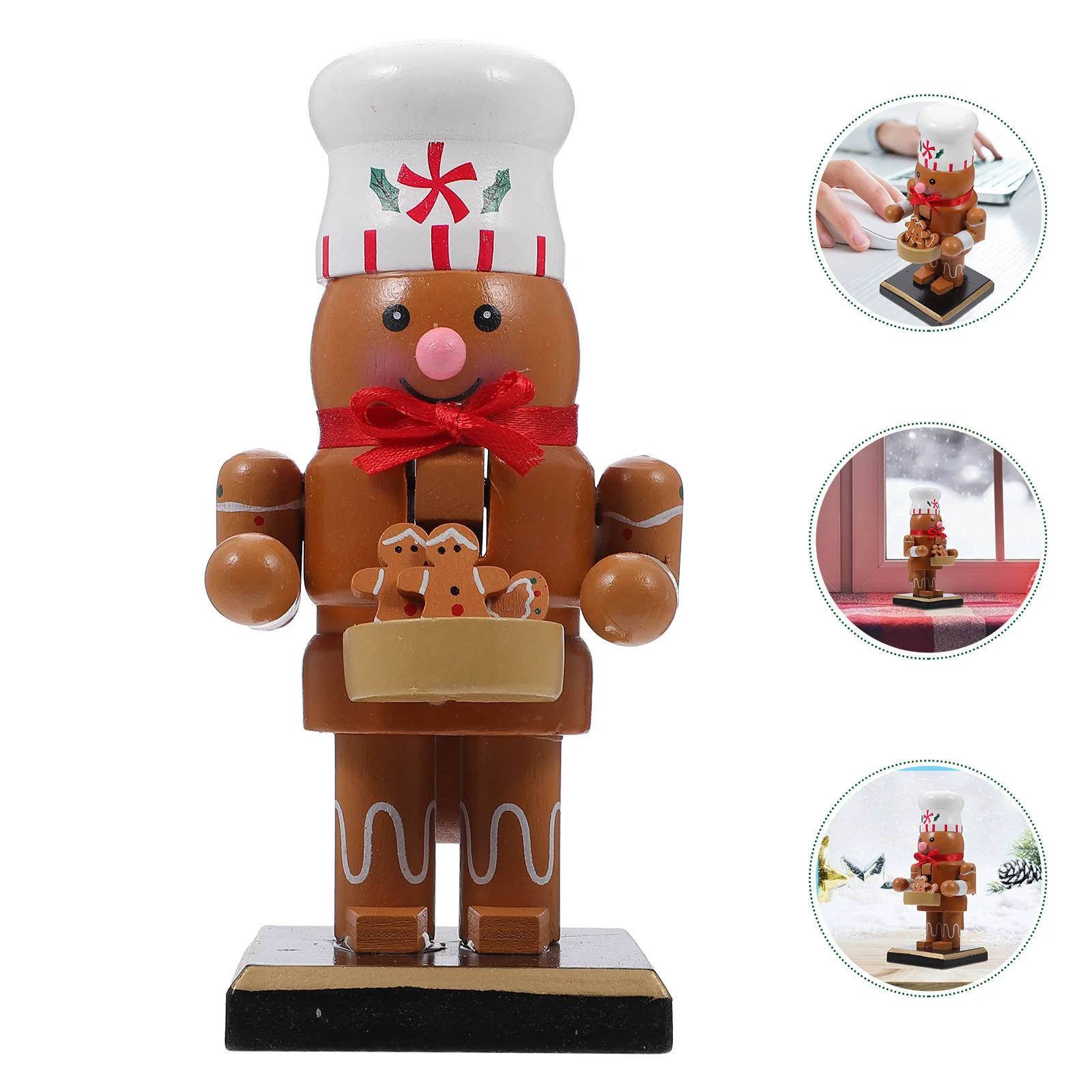 

Christmas Nutcracker Holiday Decoration Puppets Walnut Children's Toy Desktop Wood Wooden