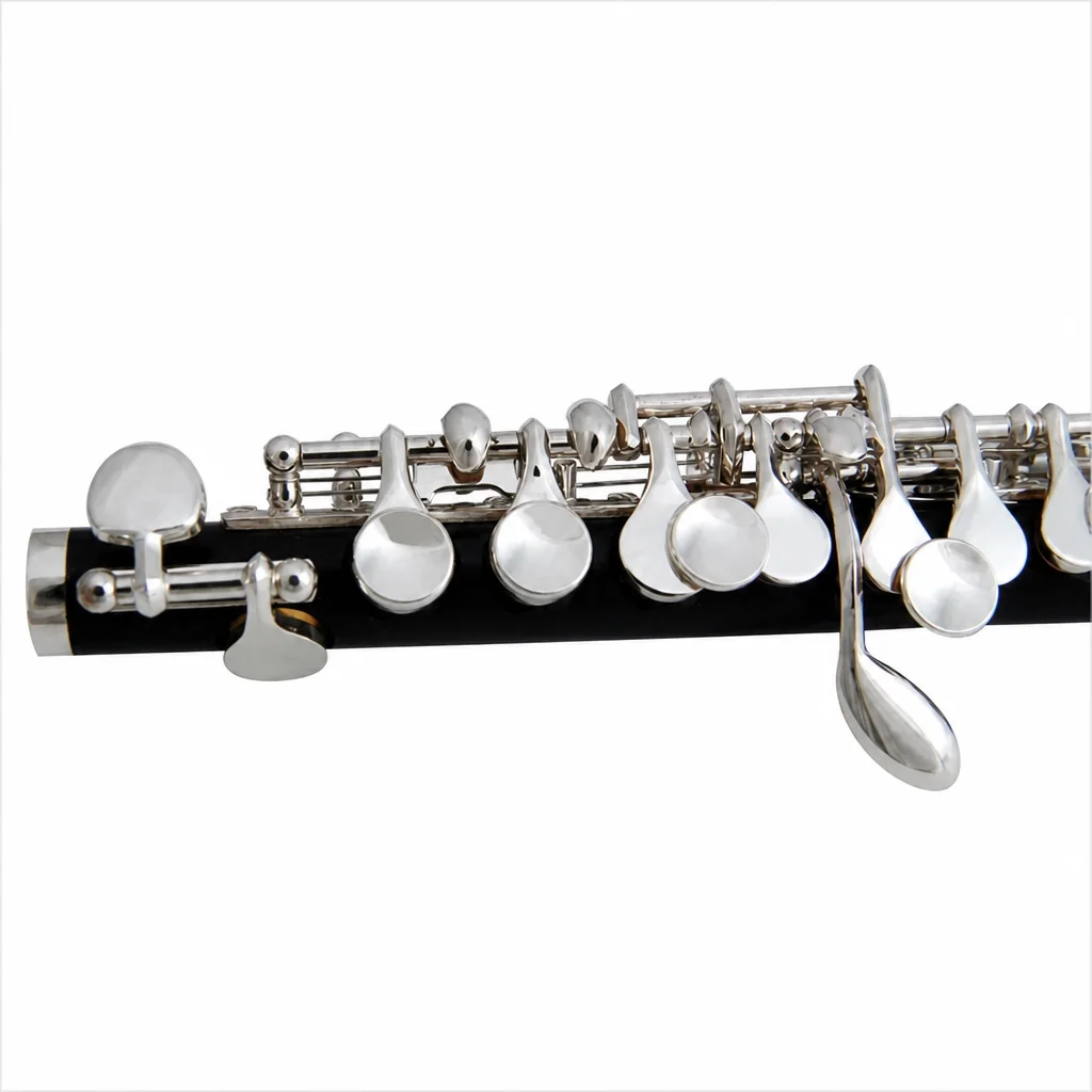 C Key Piccolo With Cupronickel Headjoint Bakelite Body Silver Plated Keys 32cm Woodwind Instrument With Carry Case