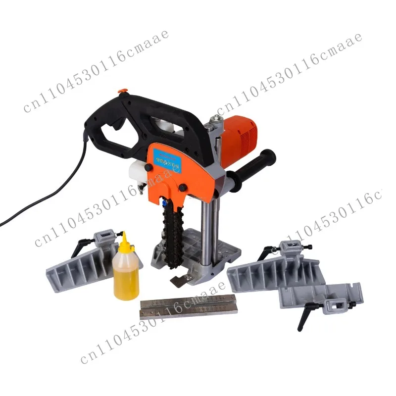 220V/110v Chain Type Woodworking Tenoning Machine, Portable Chain Square Hole Tenoning Machine