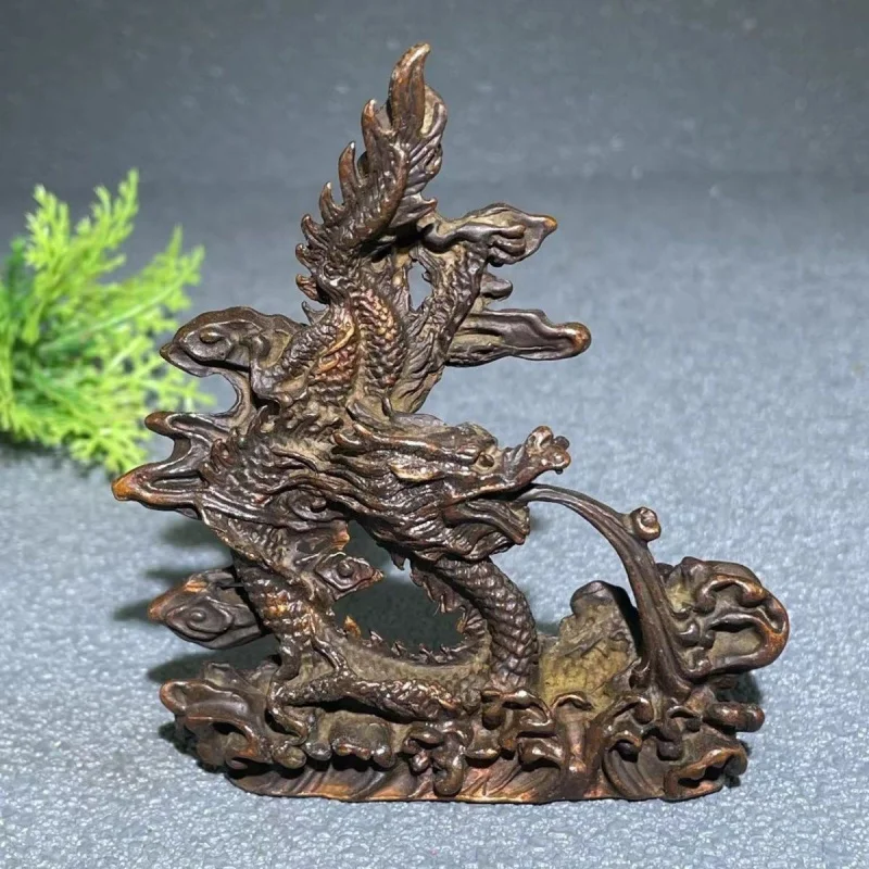 Retro Dragon Suction Water Dragon Decoration Office Decorations Home Living Room Zodiac Dragon Alloy Handicrafts Decoration