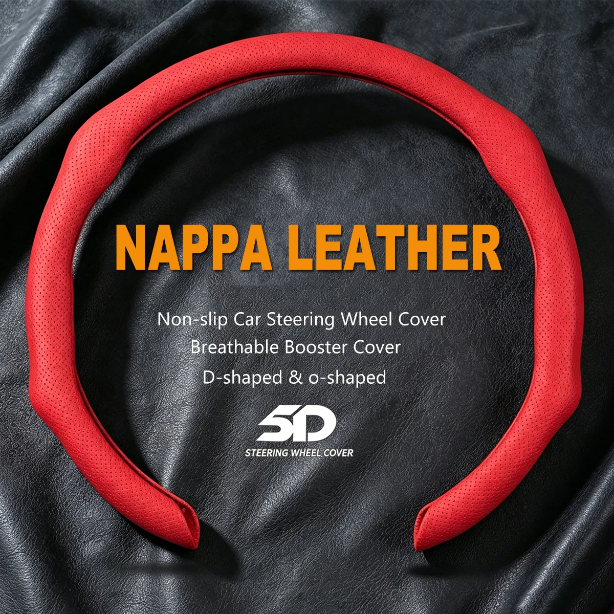 5D NAPPA Premium Car Steering Wheel Cover For BYD Qin Plus Qin Pro Seal 5 Song Plus Song Max Breathable Non-slip Booster Covers 2